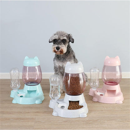  Food Feeder & Water Dispenser For Pets