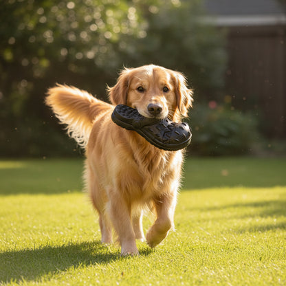 Squeaky Dog Toy Large Dog Chew Toys for Aggressive Chewers Rubber Dog Shoes Shape Toothbrush Toys