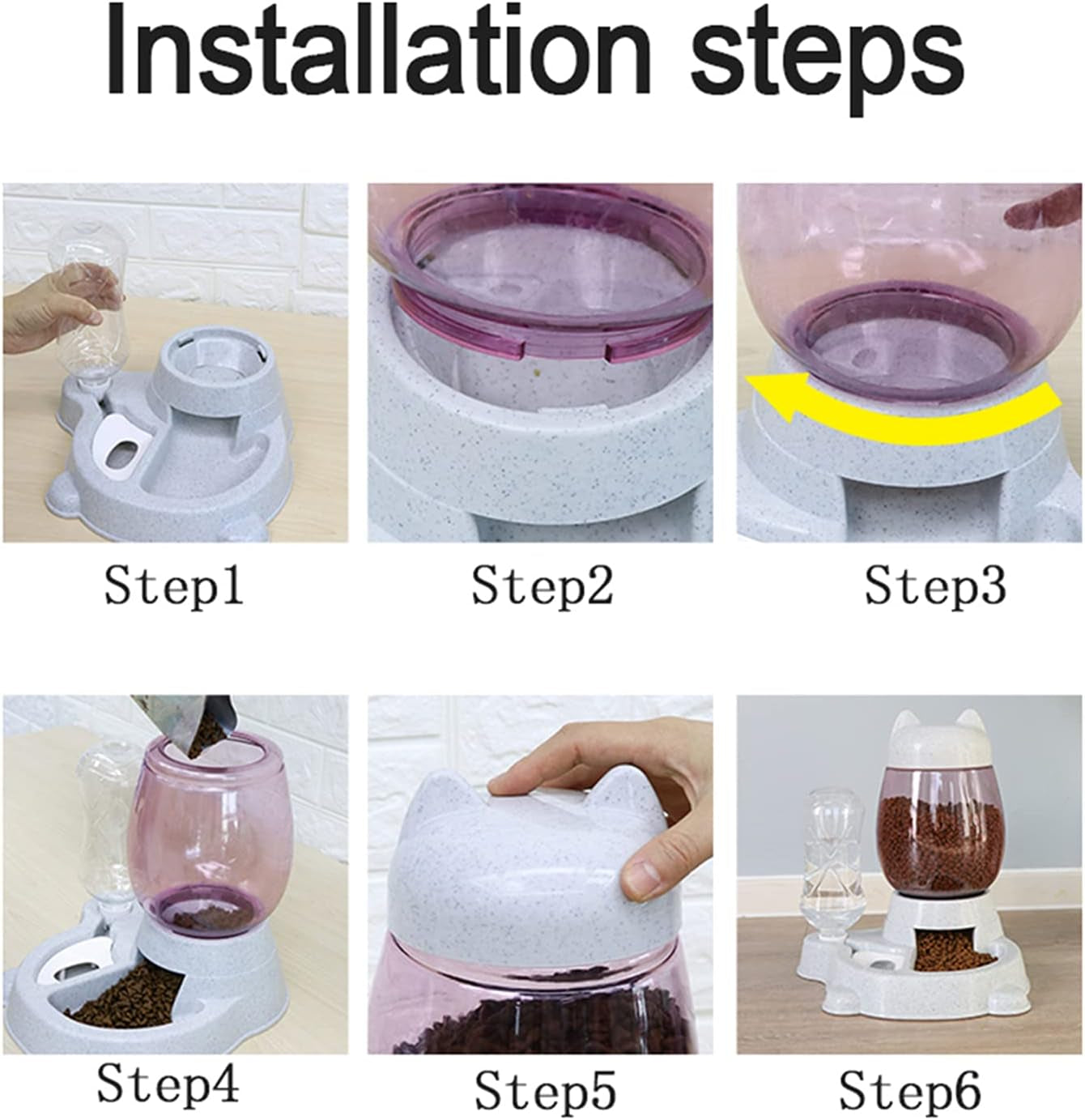  Food Feeder & Water Dispenser For Pets