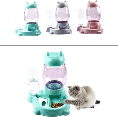  Food Feeder & Water Dispenser For Pets