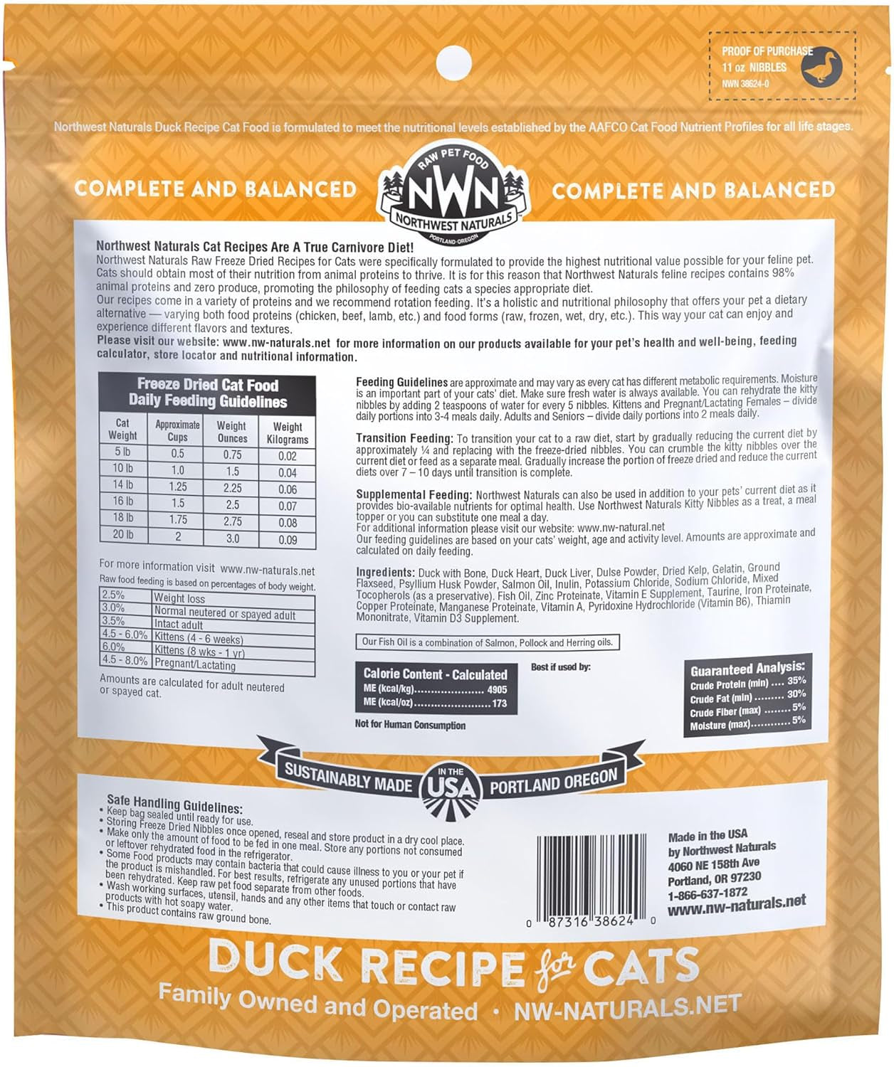 Freeze-Dried Duck Cat & Kitten Food 