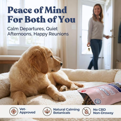 Natural Calming Duck Dog Treats - Stress Relief for Separation Anxiety, Aggression & Immunity Support (4.6 Ounces)