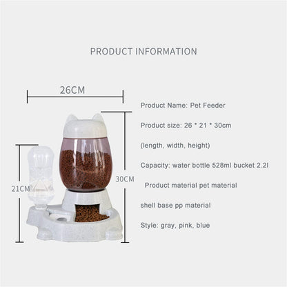  Food Feeder & Water Dispenser For Pets